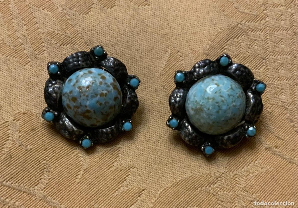 Vintage: PENDIENTES VINTAGE COLOR TURQUESA - Foto 13