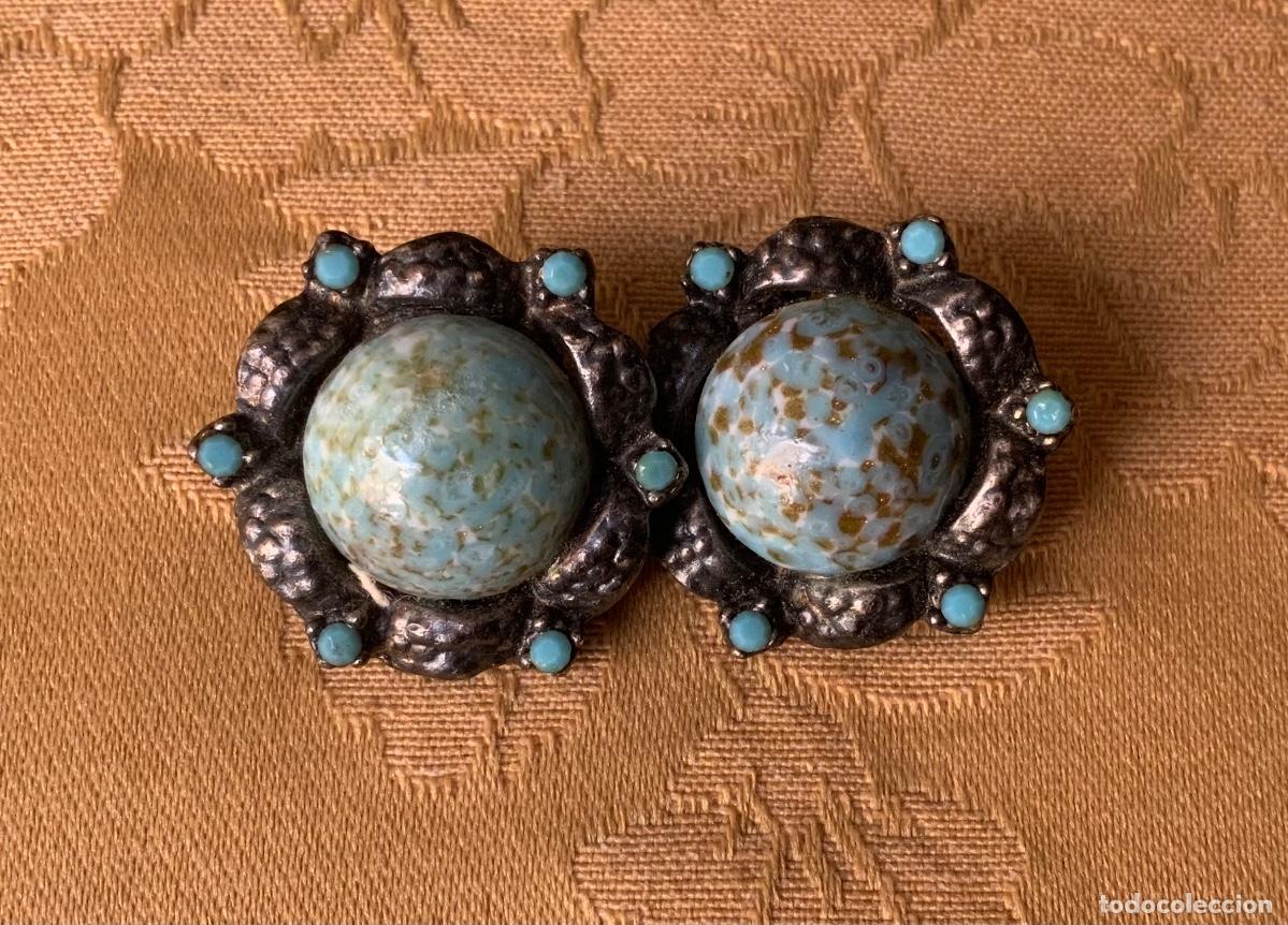 Vintage: PENDIENTES VINTAGE COLOR TURQUESA - Foto 6