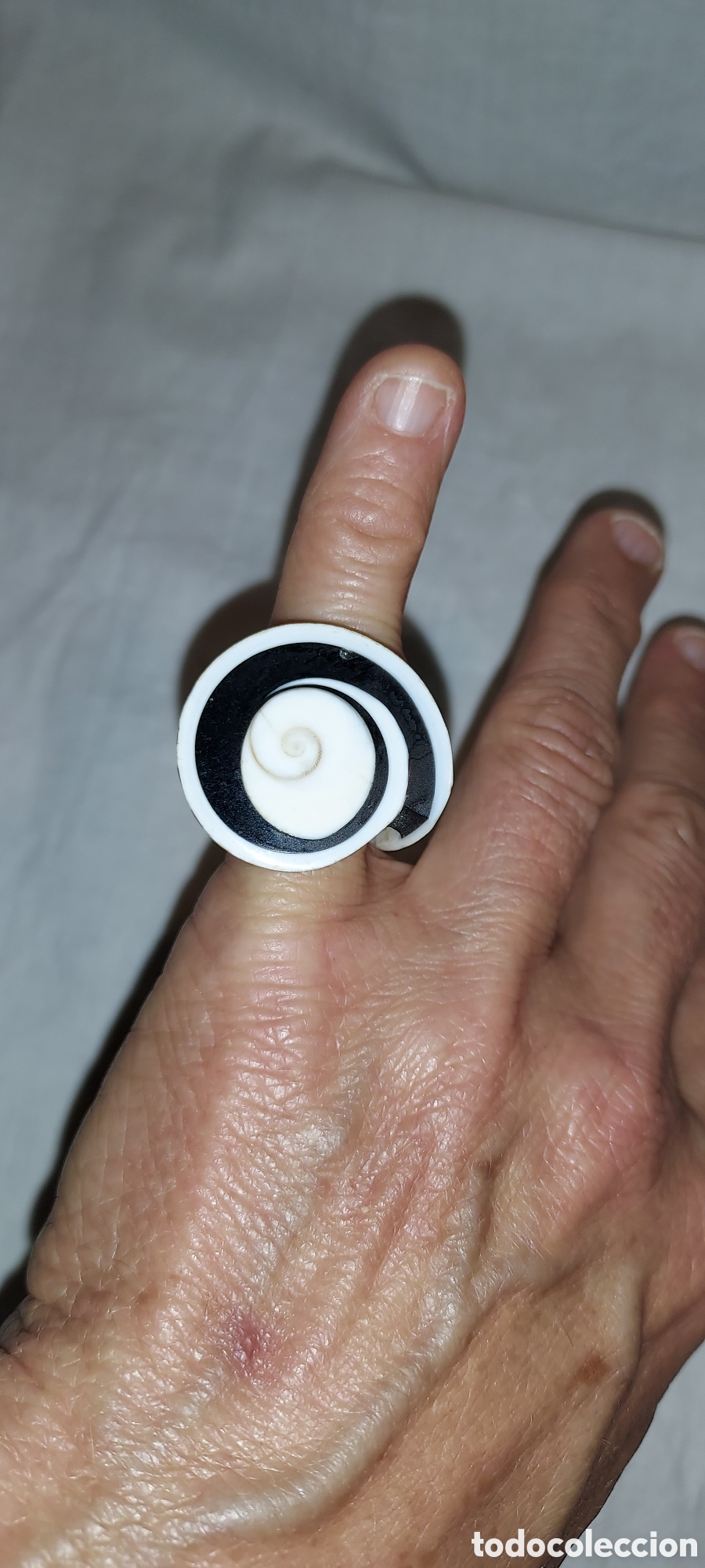 Vintage: ANILLO DE PIEDRA CON OJO DE SHIVA - Foto 2