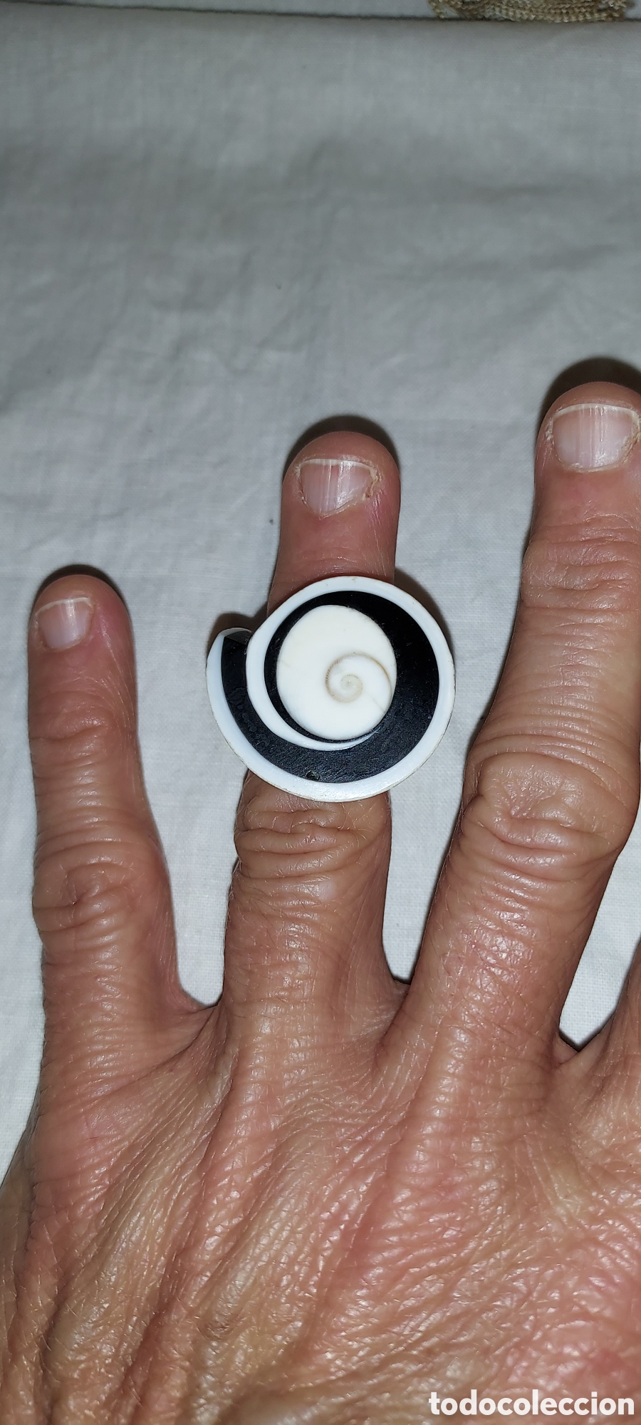 Vintage: ANILLO DE PIEDRA CON OJO DE SHIVA - Foto 6