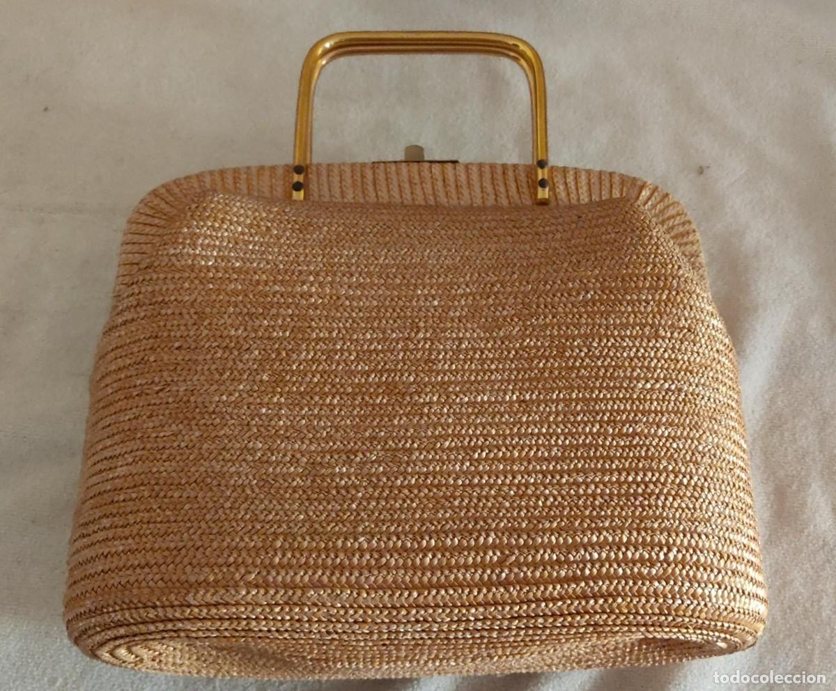 Vintage: BOLSO DE MIMBRE. - Foto 1