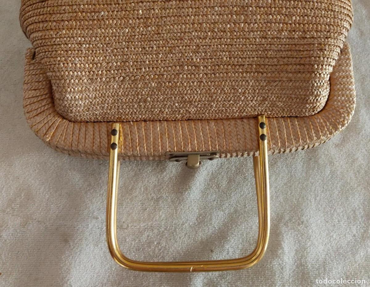 Vintage: BOLSO DE MIMBRE. - Foto 4
