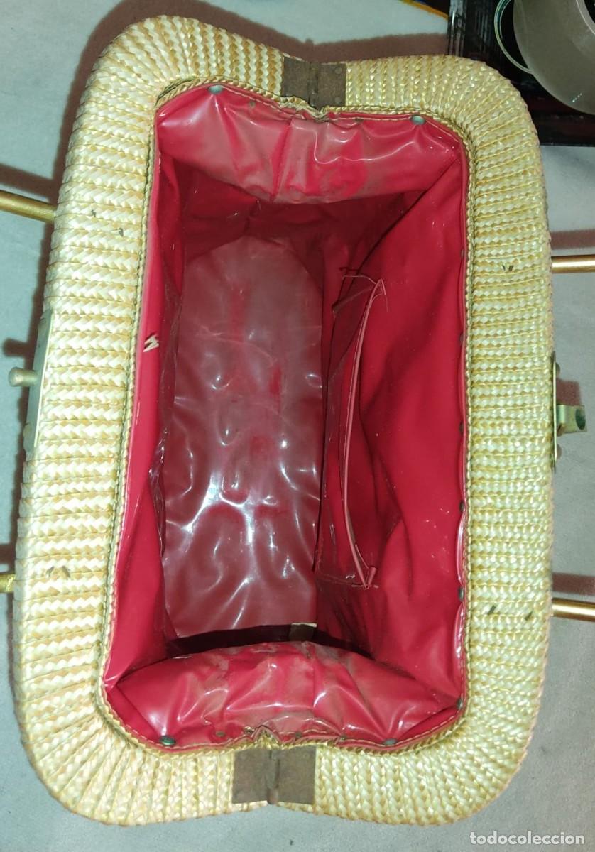 Vintage: BOLSO DE MIMBRE. - Foto 5