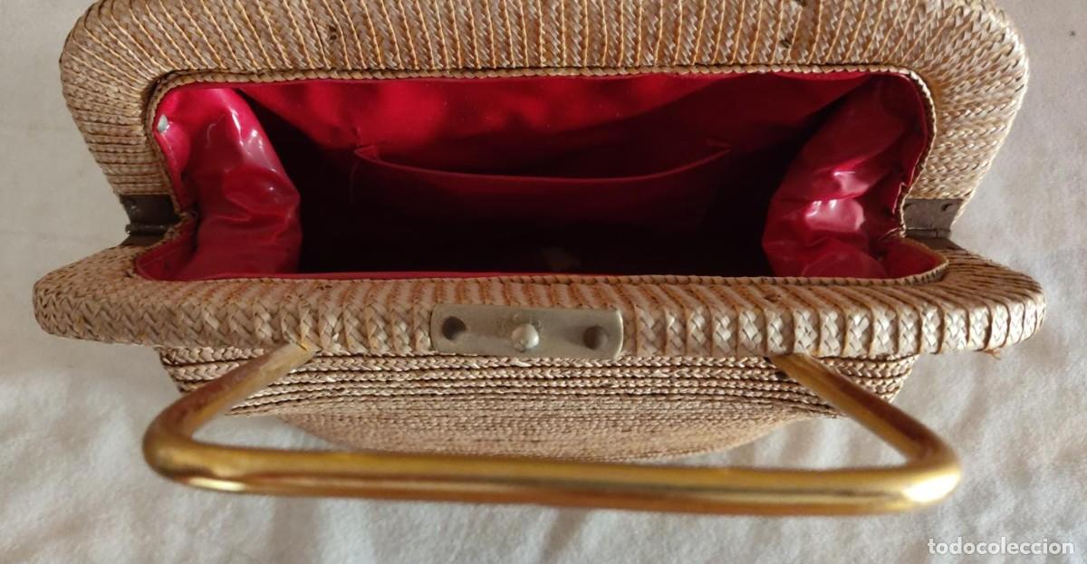 Vintage: BOLSO DE MIMBRE. - Foto 7
