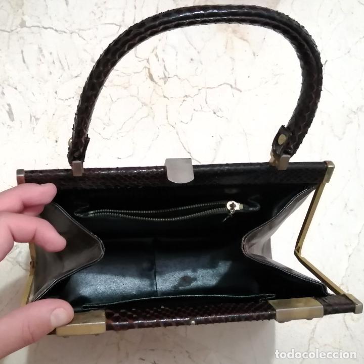 Vintage: BOLSO DE PEL DE SERPIENTE A&Ntilde;OS 60 - Foto 2