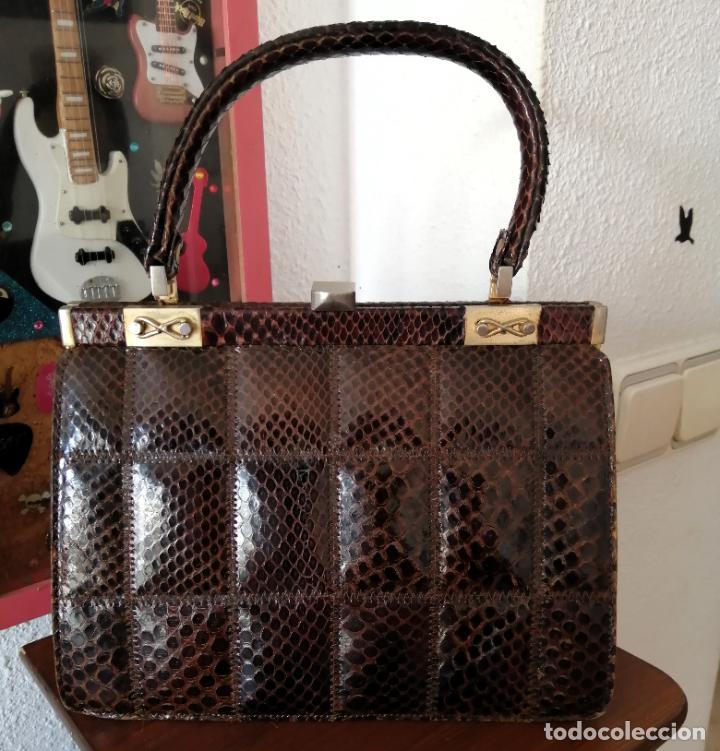 Vintage: BOLSO DE PEL DE SERPIENTE A&Ntilde;OS 60 - Foto 1