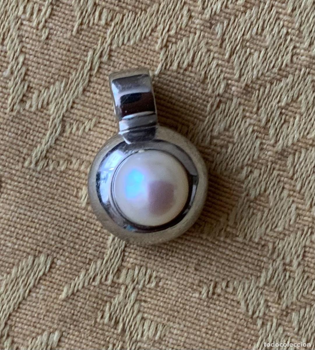 Vintage: COLGANTE DE PLATA Y PERLA NATURAL - Foto 1