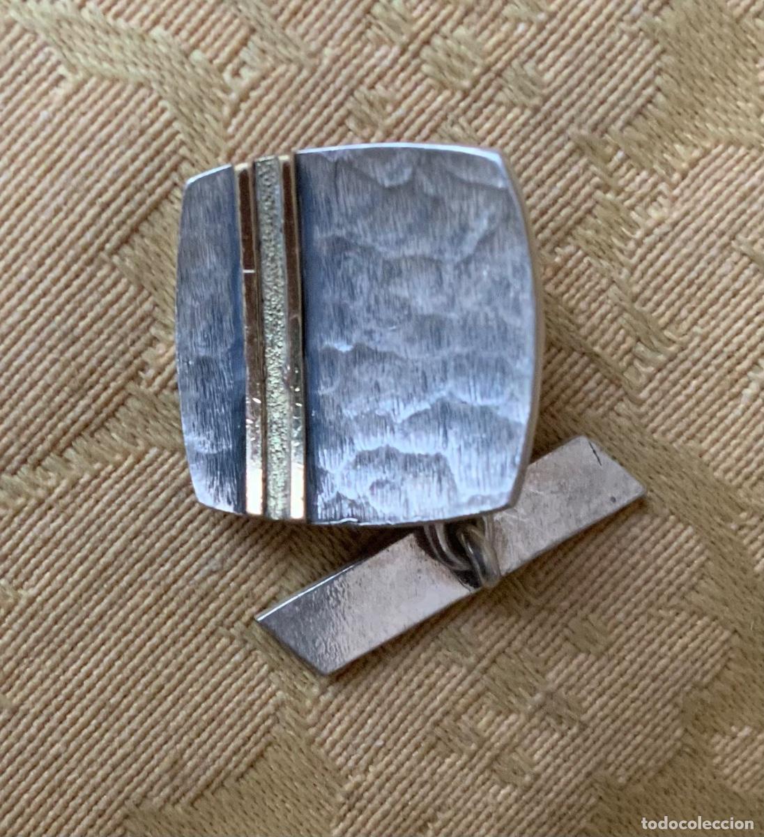 Vintage: GEMELOS DE PLATA HECHOS A MANO - Foto 3