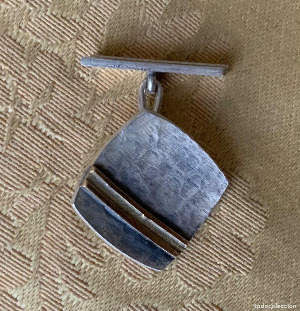 Vintage: GEMELOS DE PLATA HECHOS A MANO - Foto 8