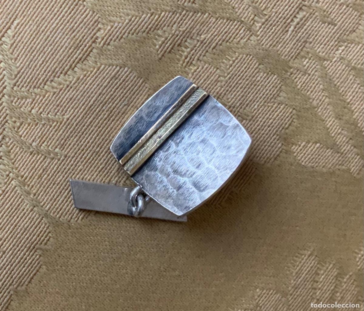 Vintage: GEMELOS DE PLATA HECHOS A MANO - Foto 11