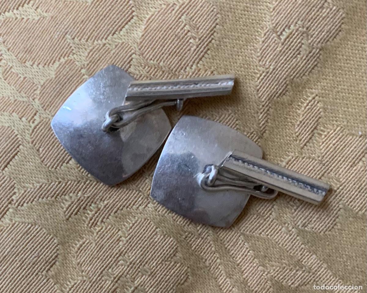 Vintage: GEMELOS DE PLATA HECHOS A MANO - Foto 14