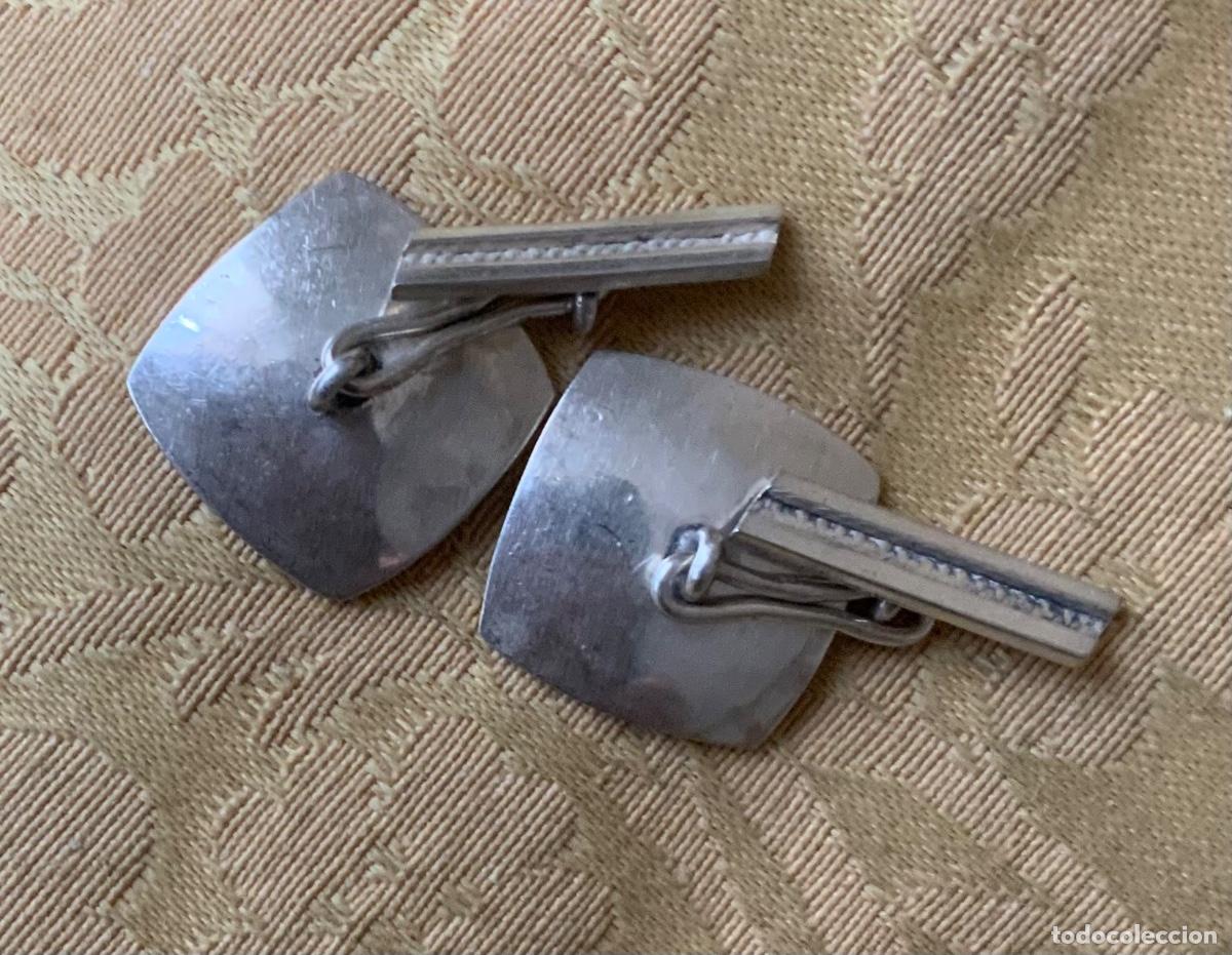 Vintage: GEMELOS DE PLATA HECHOS A MANO - Foto 16