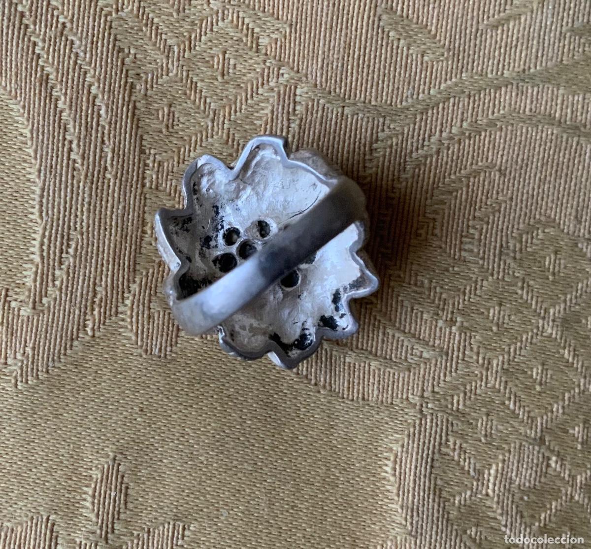 Vintage: ANILLO DE PLATA PUNZONADA, FLOR - Foto 8