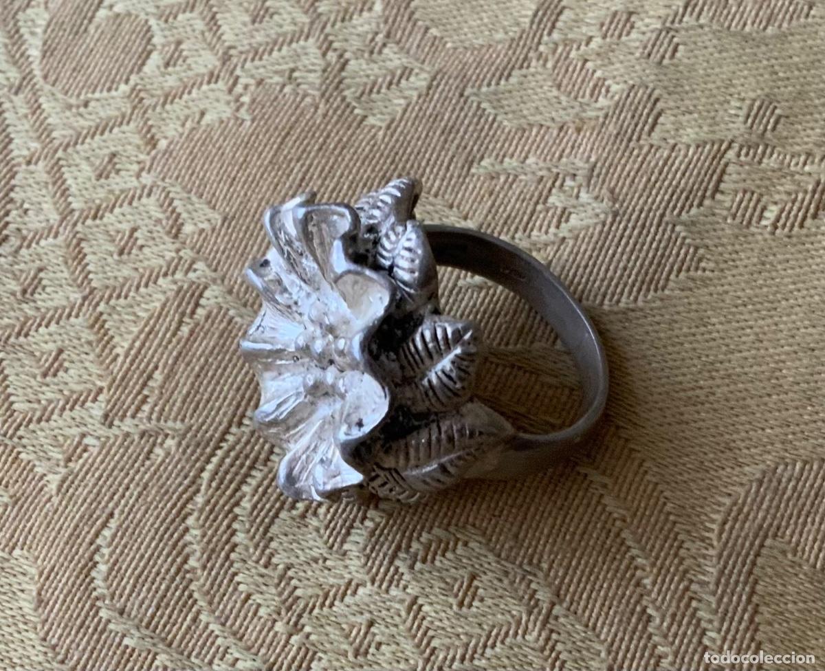 Vintage: ANILLO DE PLATA PUNZONADA, FLOR - Foto 9