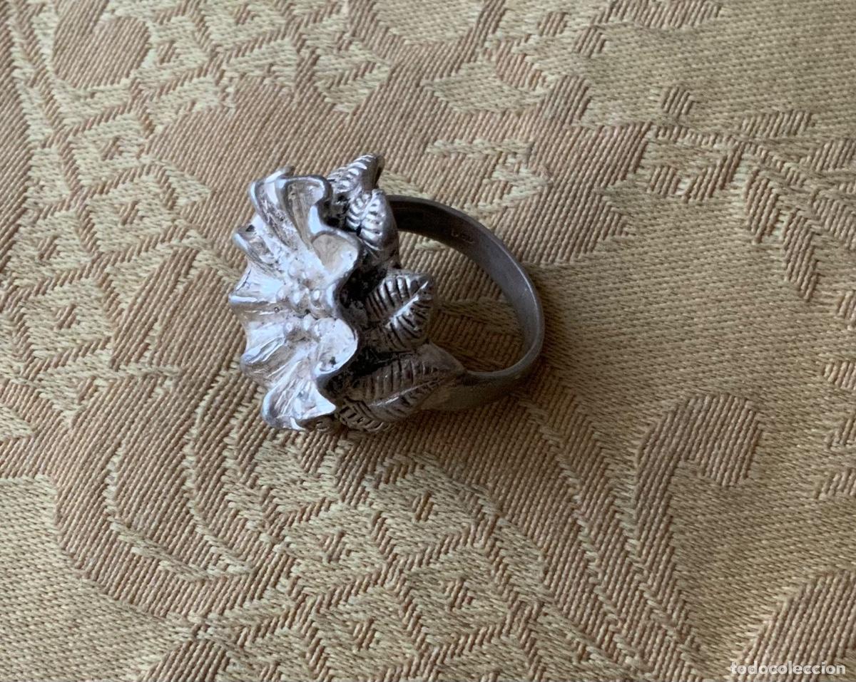 Vintage: ANILLO DE PLATA PUNZONADA, FLOR - Foto 11