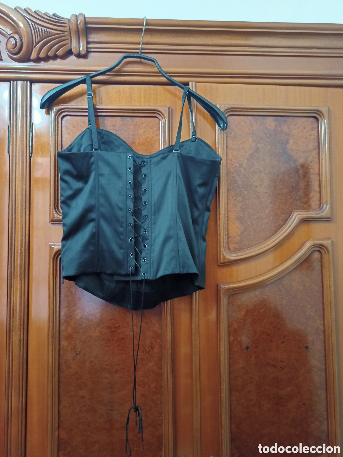 Vintage: Elegante top en raso negro. - Foto 3
