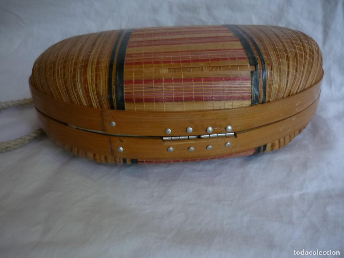 Vintage: Antiguo bolso de bamb&uacute; y mimbre - Foto 7