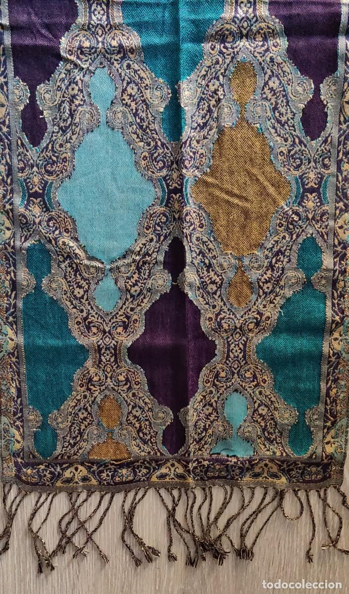 Vintage: Pasmina Sra. Dibujos Indus. - Foto 2