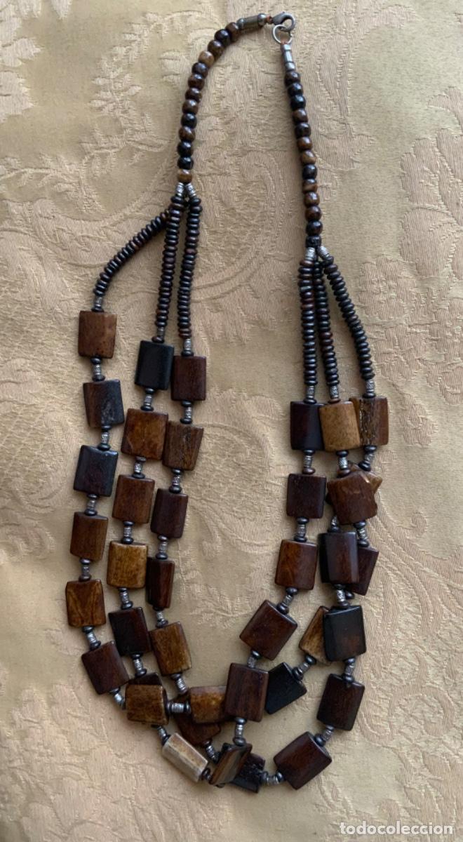 Vintage: COLLAR ETNICO DE PIEDRAS EN TONOS MARRONES - Foto 3