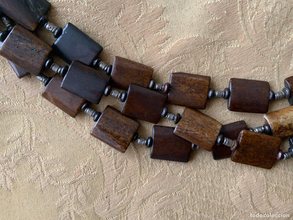 Vintage: COLLAR ETNICO DE PIEDRAS EN TONOS MARRONES - Foto 1