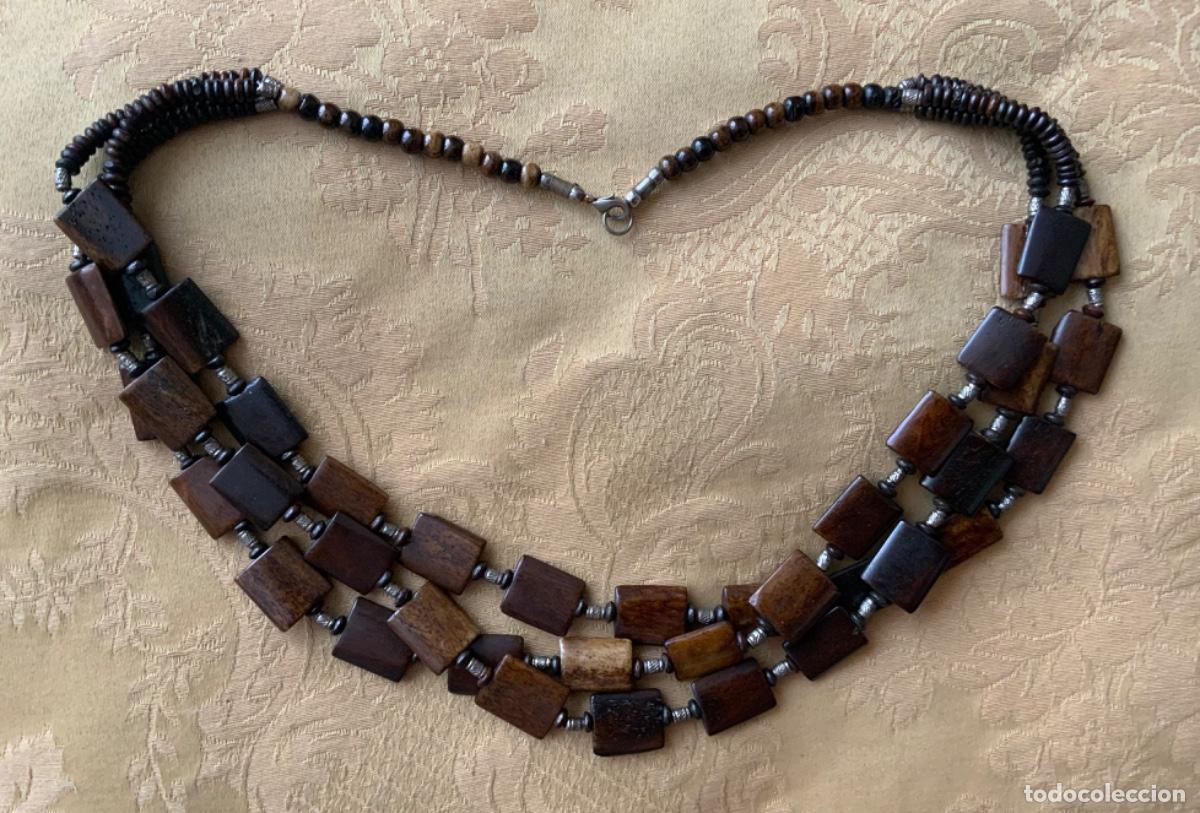Vintage: COLLAR ETNICO DE PIEDRAS EN TONOS MARRONES - Foto 5