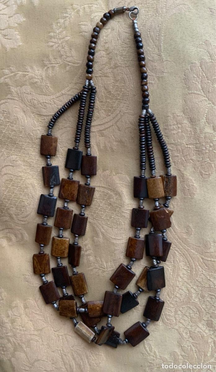 Vintage: COLLAR ETNICO DE PIEDRAS EN TONOS MARRONES - Foto 7