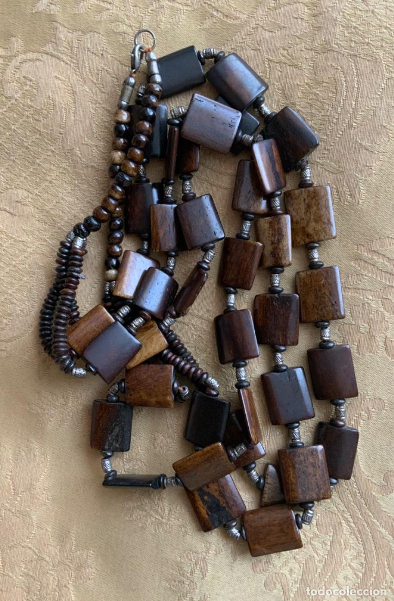 Vintage: COLLAR ETNICO DE PIEDRAS EN TONOS MARRONES - Foto 9
