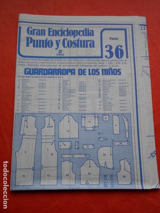 Vintage: PATRON GUARDARROPAS DE LOS NI&Ntilde;OS - Foto 1