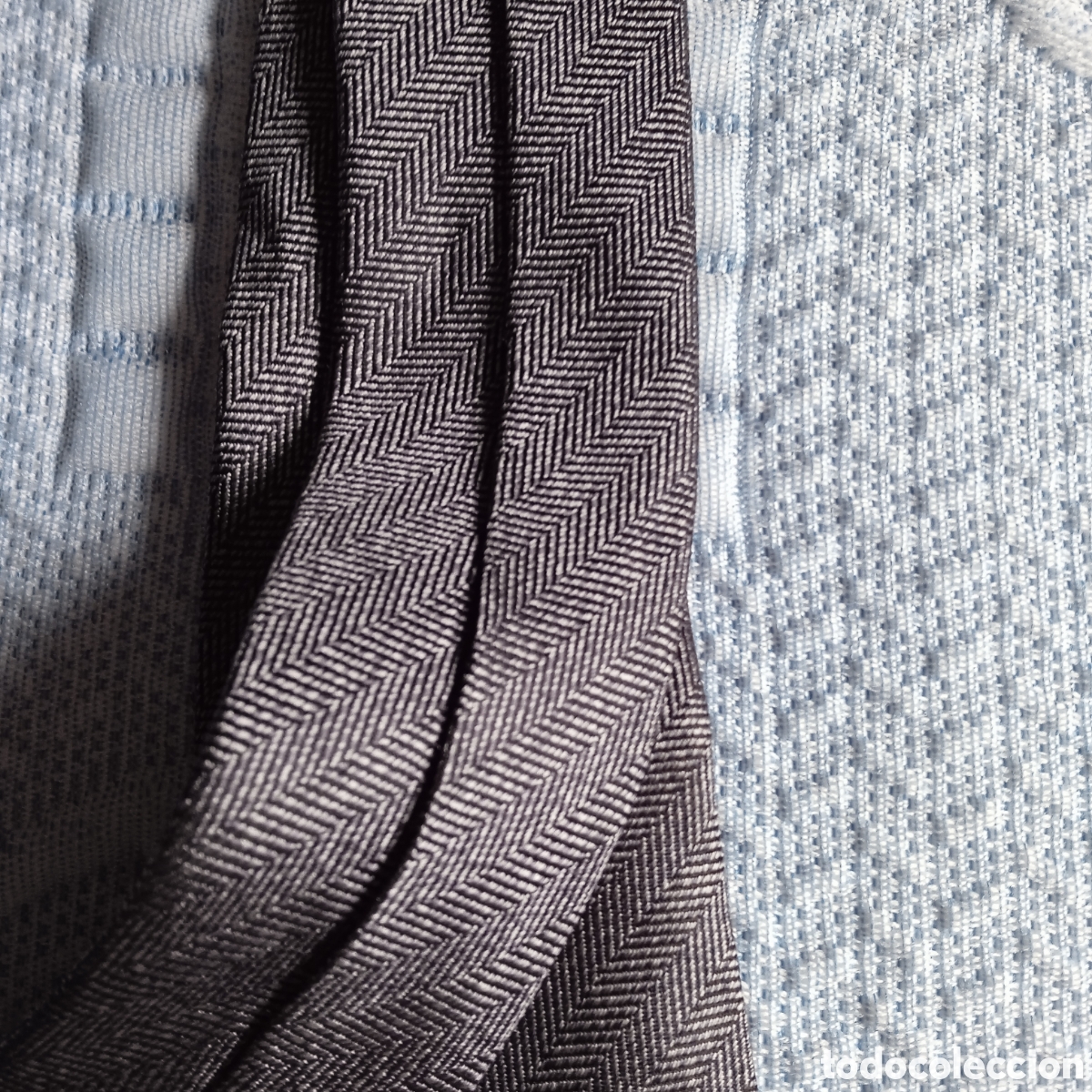 Vintage: Corbata de Seda ,gris jaspeado ,100%100 Seda - Foto 9