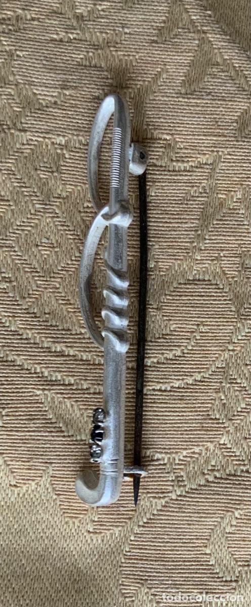 Vintage: BROCHE DE PLATA PALO DE GOLF - Foto 2