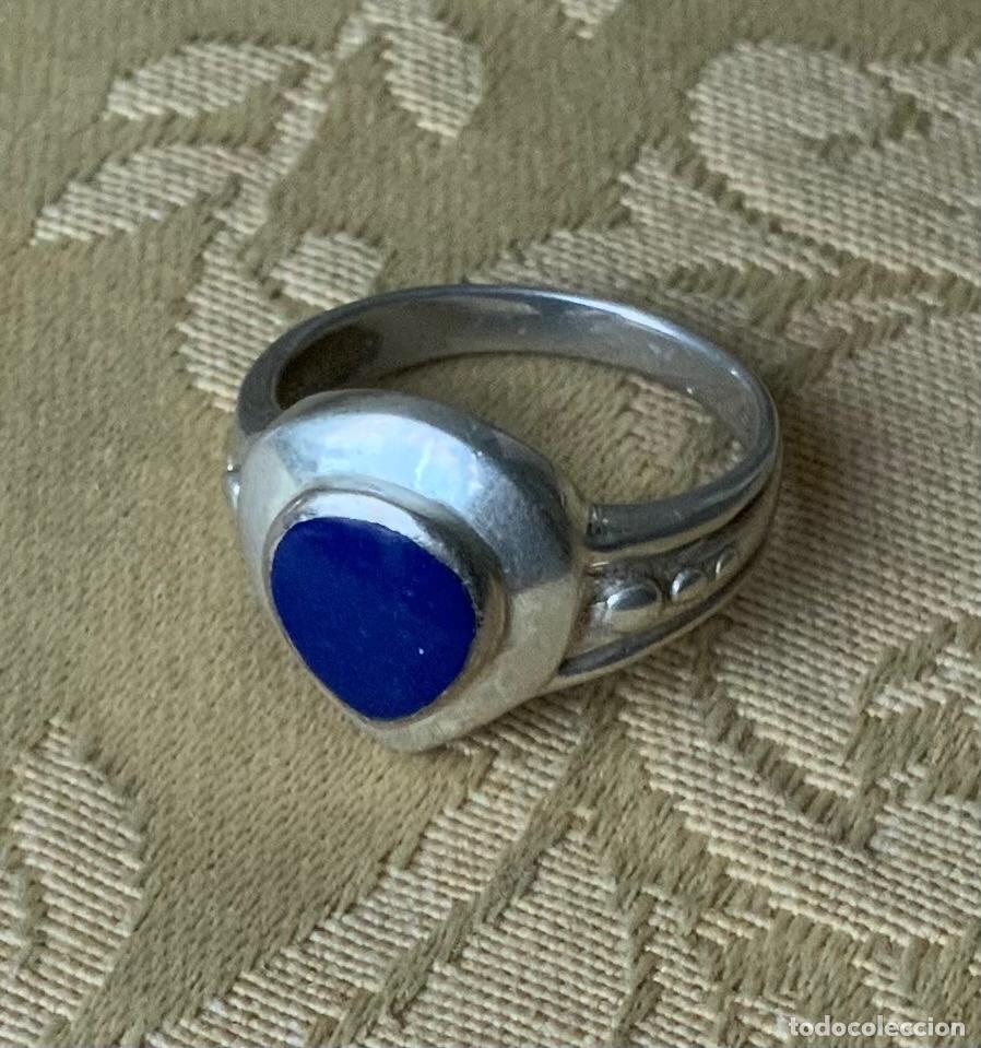Vintage: ANILLO VINTAGE DE PLATA CON LAPISLAZULI - Foto 1