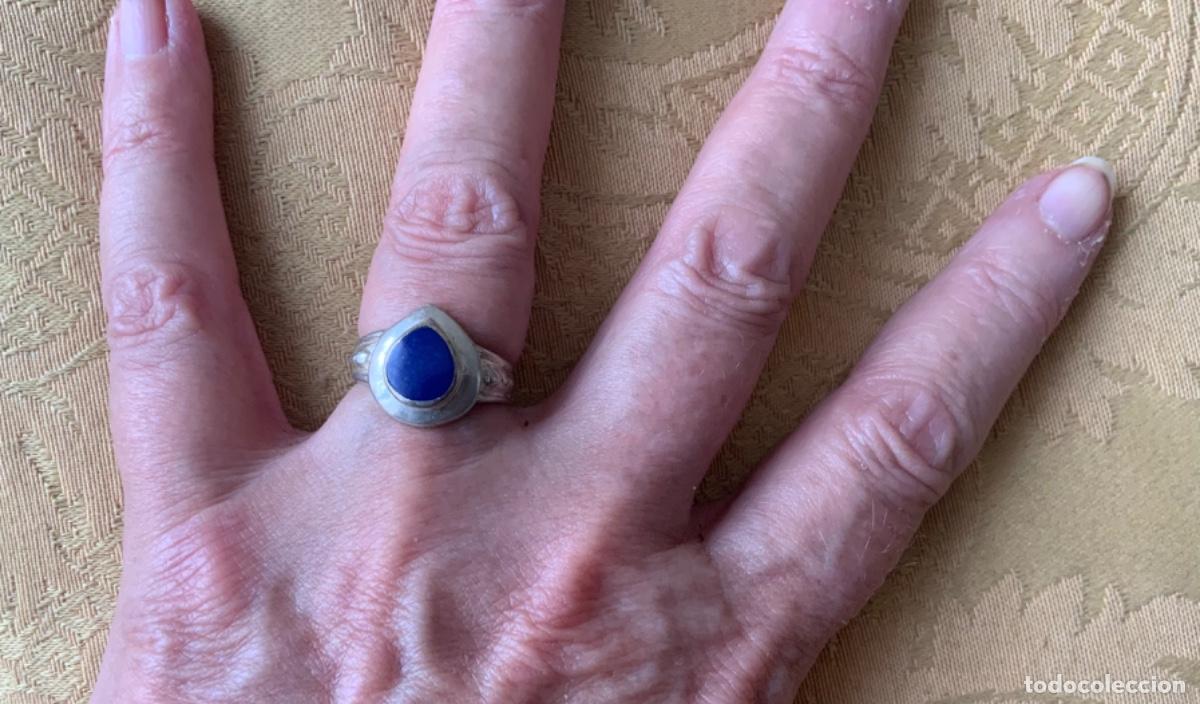 Vintage: ANILLO VINTAGE DE PLATA CON LAPISLAZULI - Foto 2