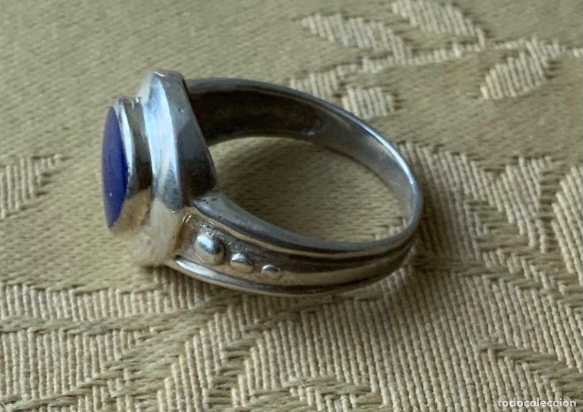Vintage: ANILLO VINTAGE DE PLATA CON LAPISLAZULI - Foto 3