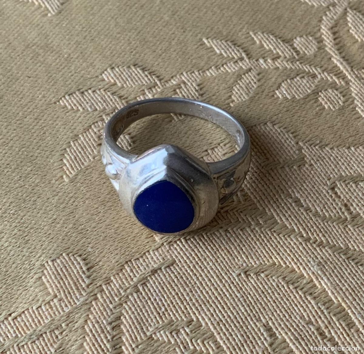 Vintage: ANILLO VINTAGE DE PLATA CON LAPISLAZULI - Foto 4