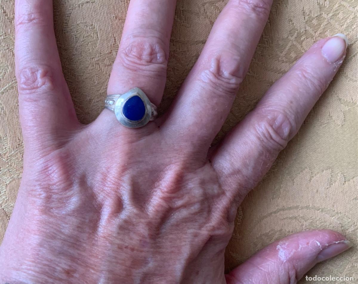 Vintage: ANILLO VINTAGE DE PLATA CON LAPISLAZULI - Foto 5