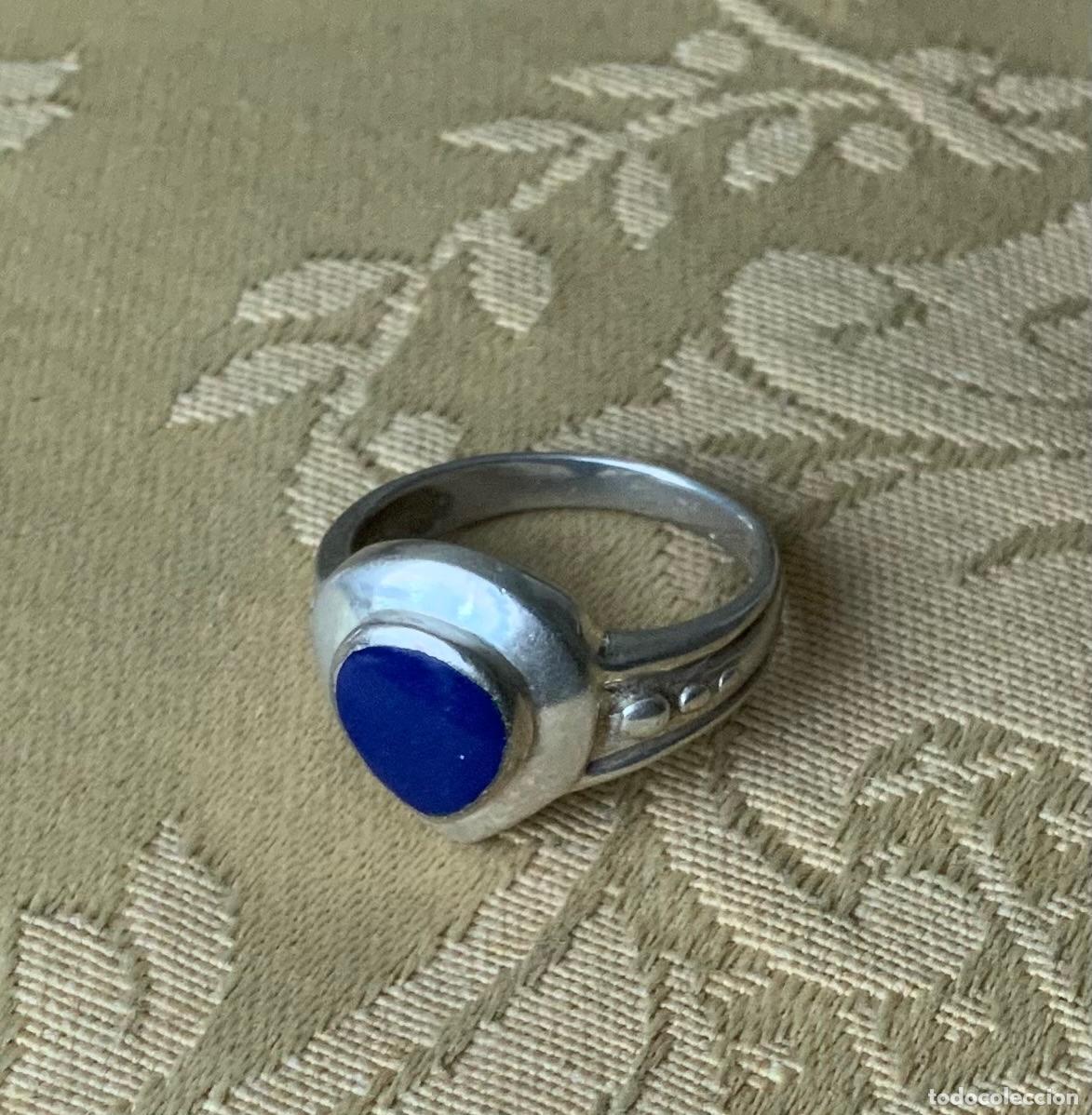 Vintage: ANILLO VINTAGE DE PLATA CON LAPISLAZULI - Foto 7