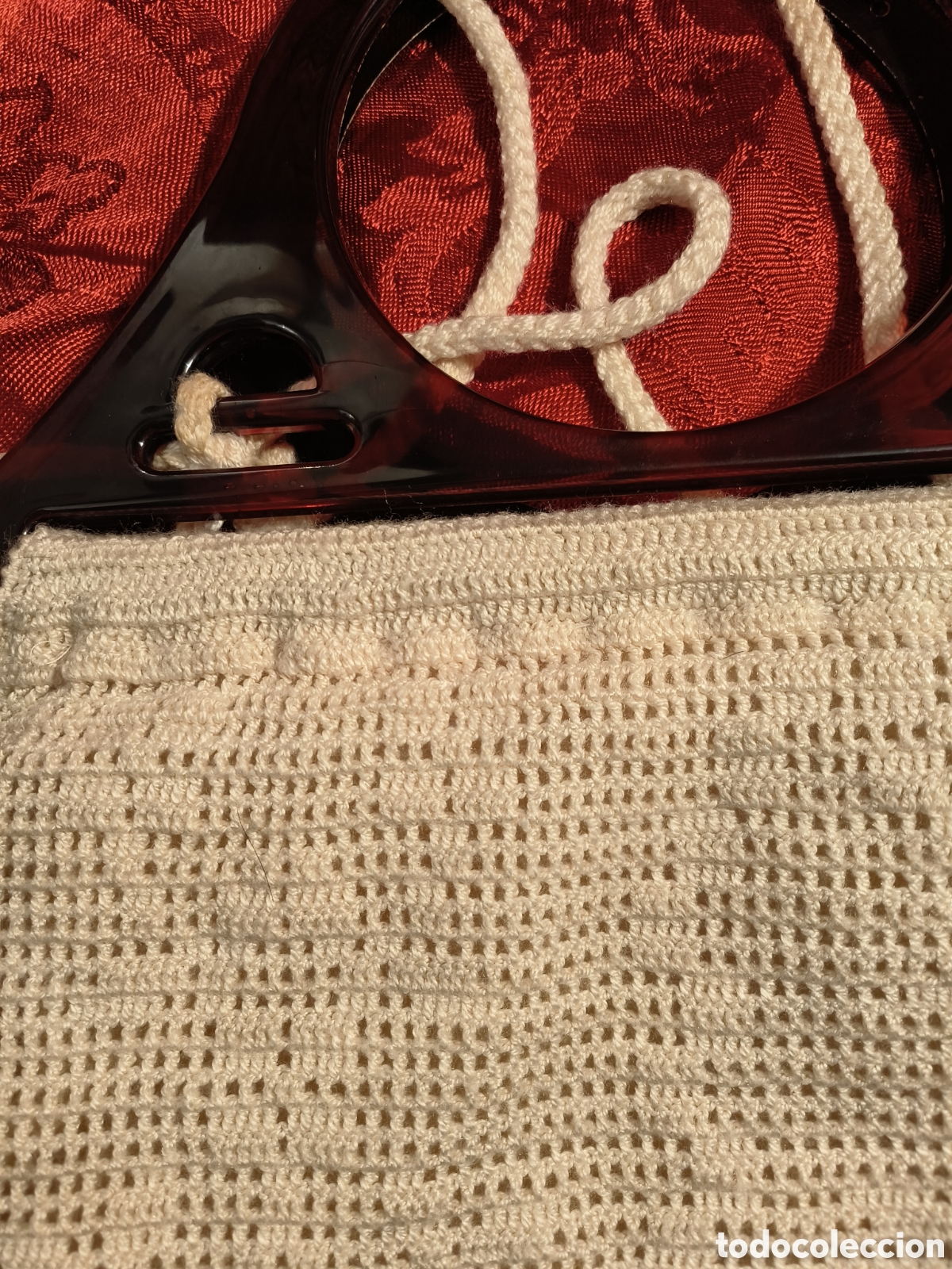 Vintage: Bolso de ganchillo vintage - Foto 2