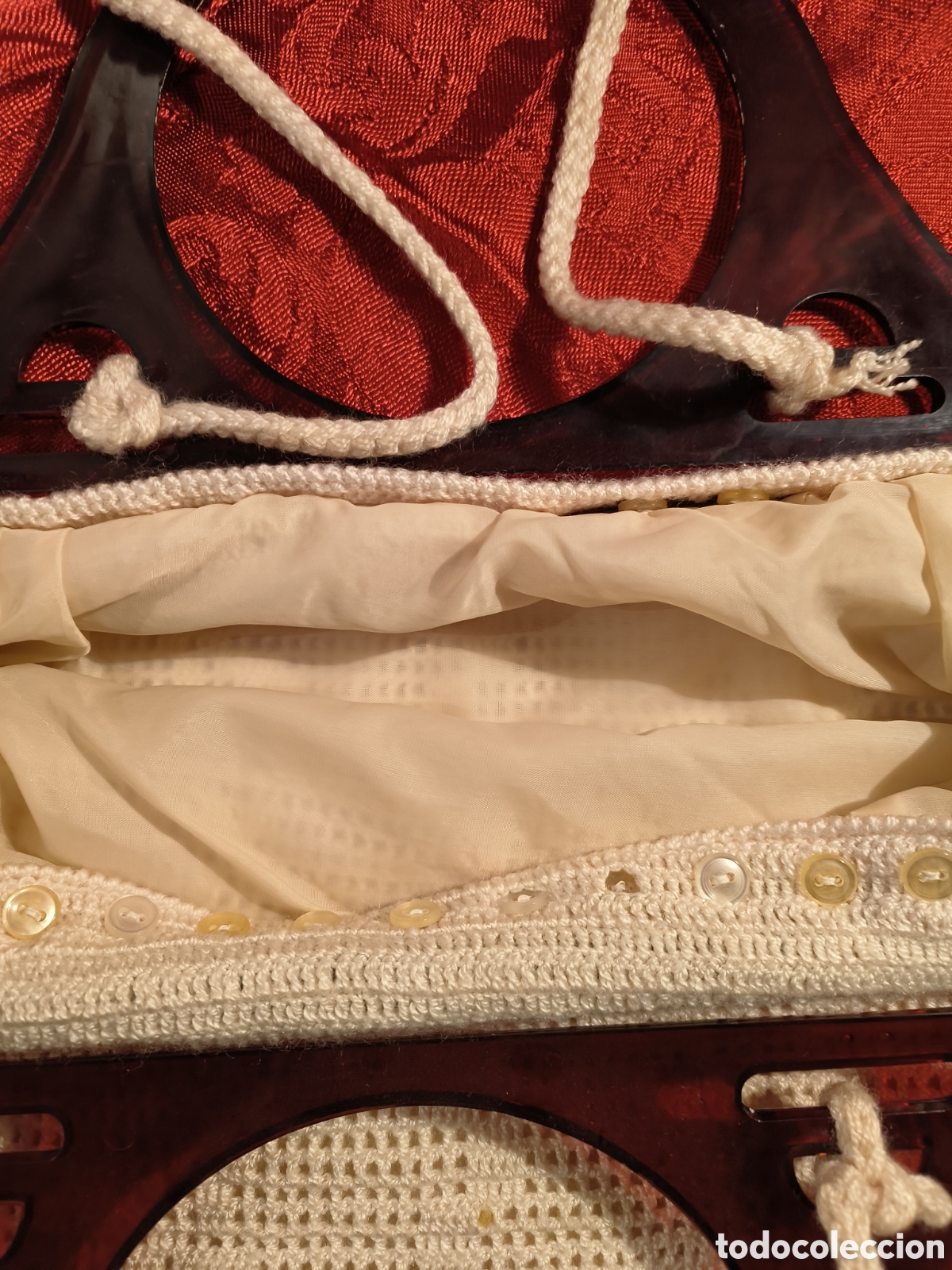 Vintage: Bolso de ganchillo vintage - Foto 5