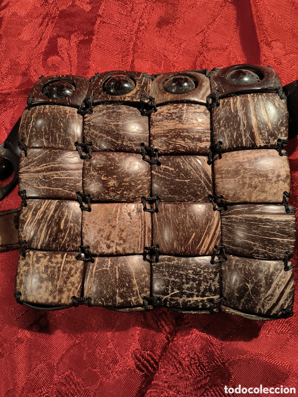 Vintage: Bolso de coco. Artesanal. - Foto 5