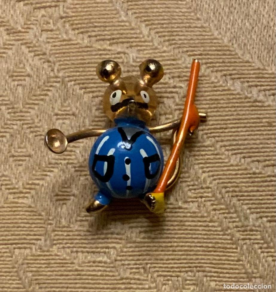Vintage: PEQUE&Ntilde;O ANTIGUO BROCHE RAT&Oacute;N - Foto 1