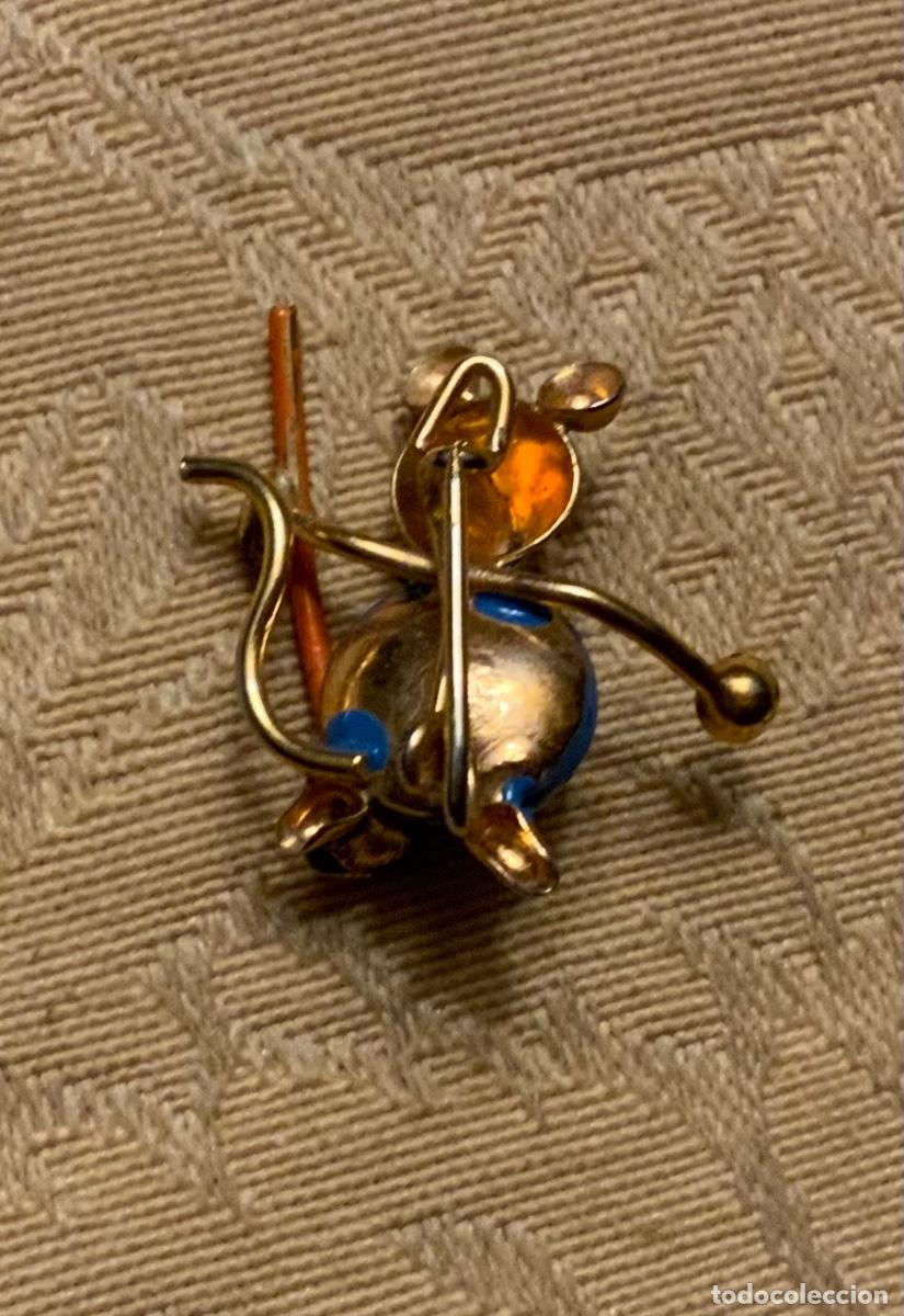 Vintage: PEQUE&Ntilde;O ANTIGUO BROCHE RAT&Oacute;N - Foto 2