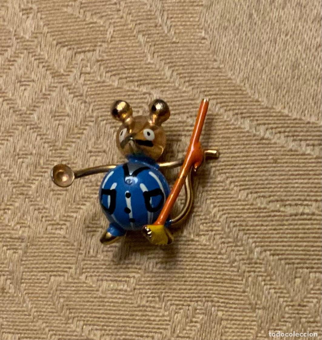 Vintage: PEQUE&Ntilde;O ANTIGUO BROCHE RAT&Oacute;N - Foto 4