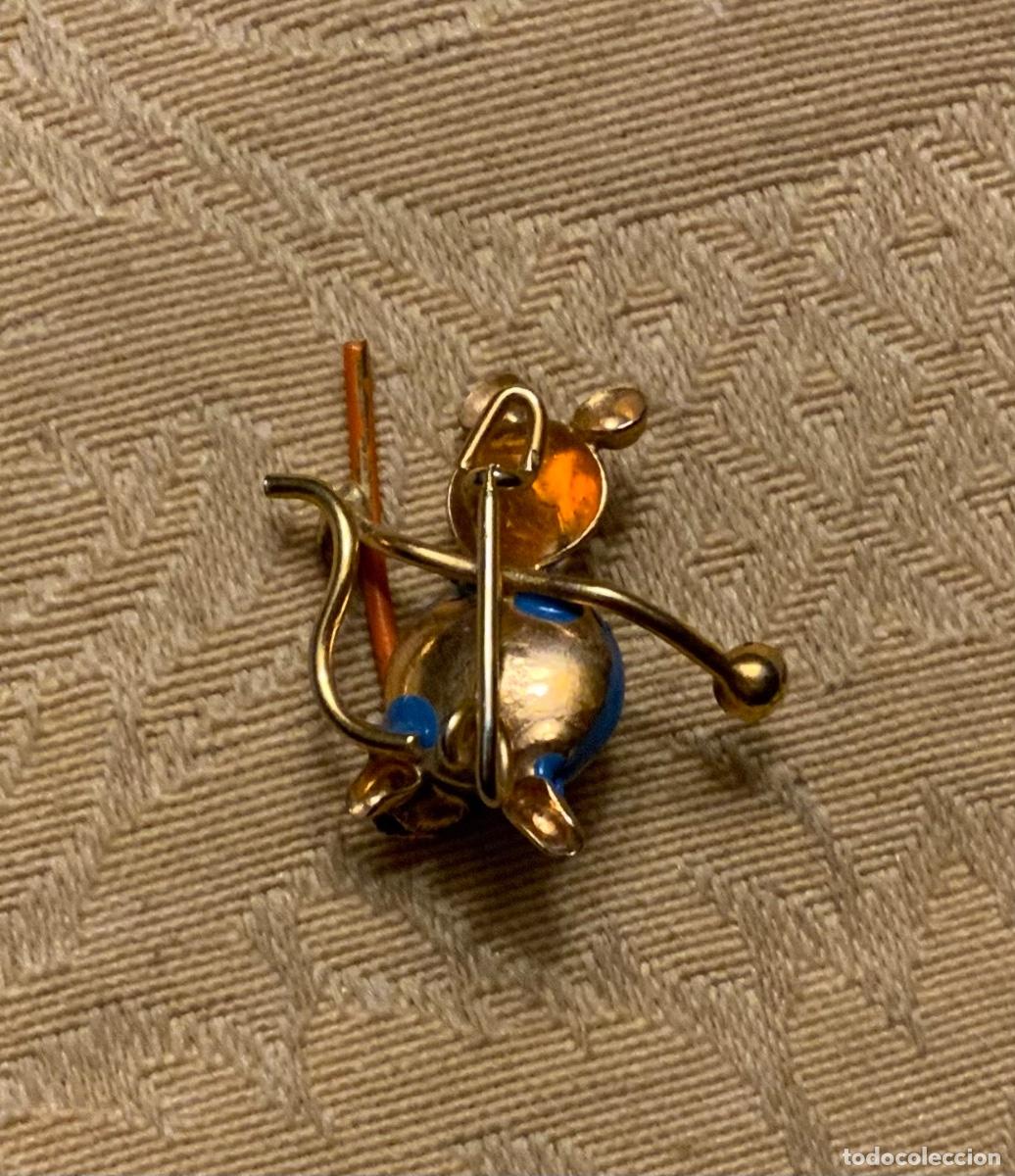 Vintage: PEQUE&Ntilde;O ANTIGUO BROCHE RAT&Oacute;N - Foto 6
