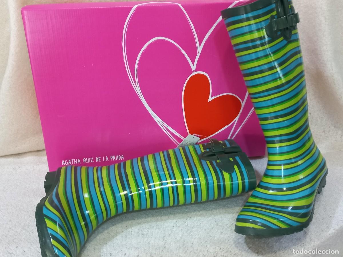 Vintage: BOTAS DE AGUA &uml;AGATHA RU&Iacute;Z DE LA PRADA&uml; verde - Foto 12