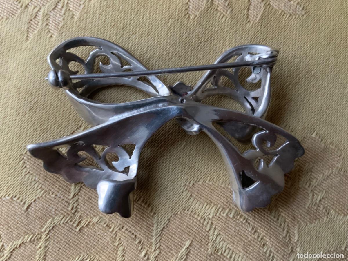 Vintage: ANTIGUO BROCHE LAZO DE PLATA CON MARQUESITAS - Foto 12
