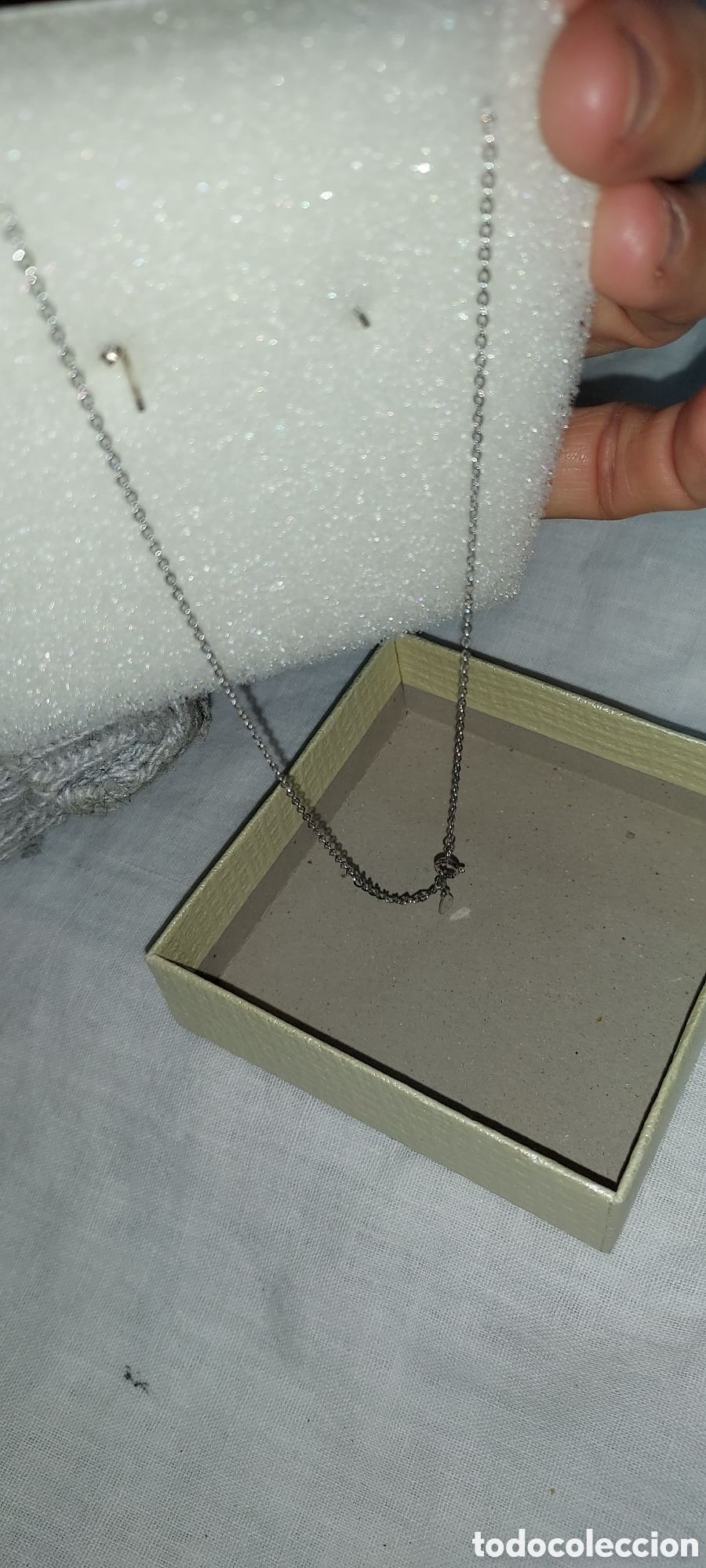 Vintage: CONJUNTO DE COLLAR Y PENDIENTES DE PLATA 1&ordf; LEY EN SU CAJA - Foto 3