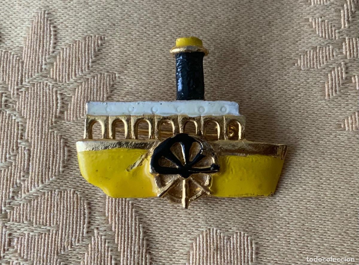Vintage: BROCHE A&Ntilde;O 60 BARCO ESMALTADO - Foto 4