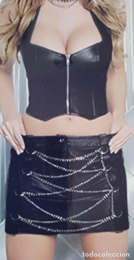 Vintage: Falda mini y top negro cuero - Foto 3