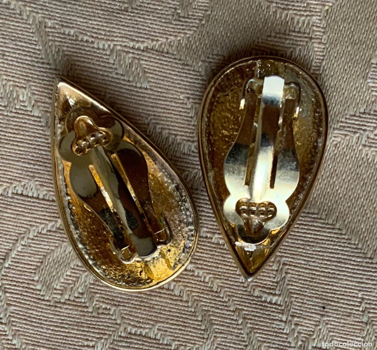 Vintage: PENDIENTES A&Ntilde;O 70 PIEDRA MORADA - Foto 6