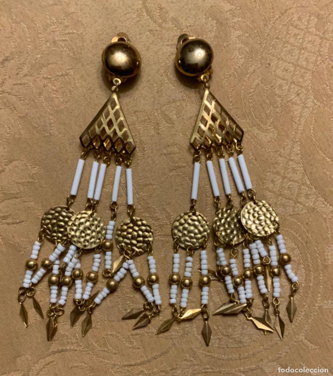 Vintage: PENDIENTES EXTRA LARGOS 12,5 CM - Foto 1